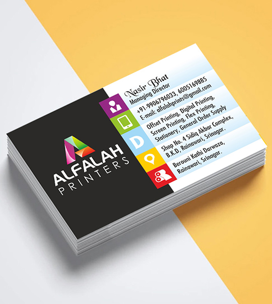 visiting card upload